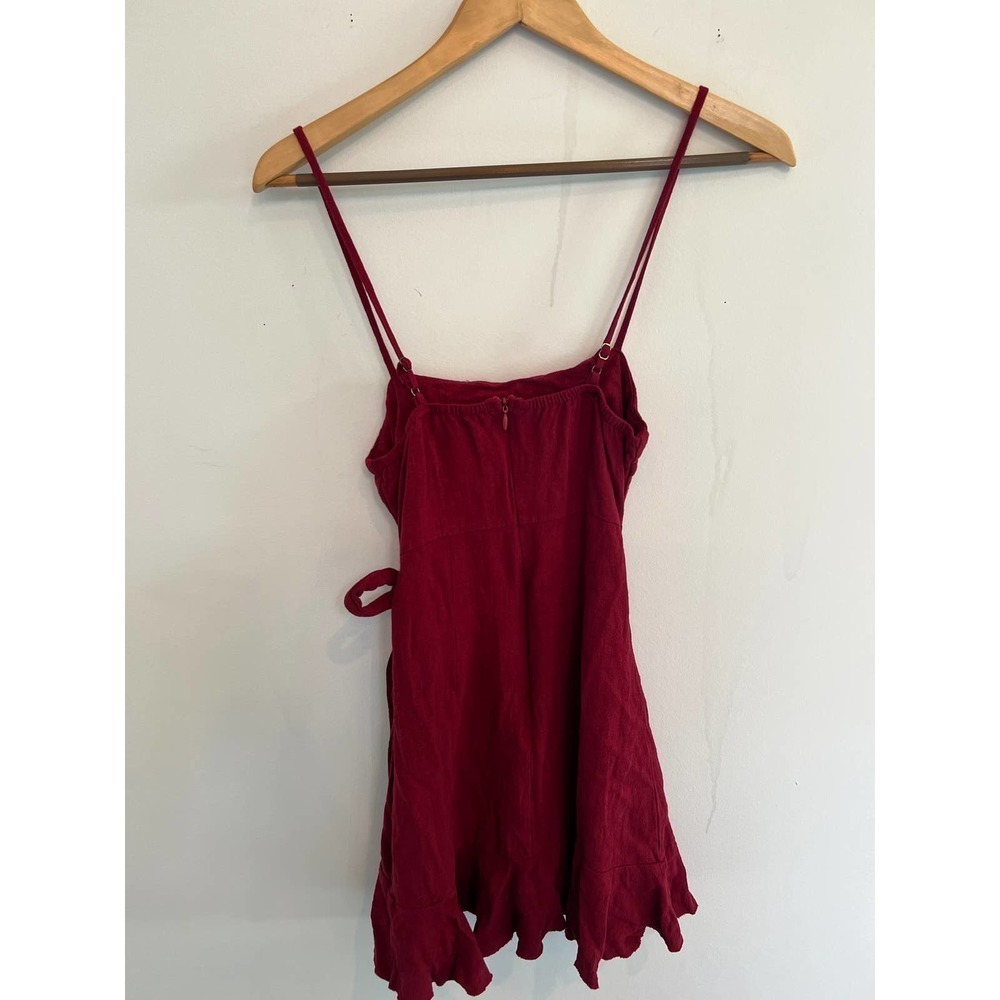 Princess Polly Caedere Mini Dress Red Wrap Tie Slip Dress Size 2 Party Date Nigh - Picture 5 of 8